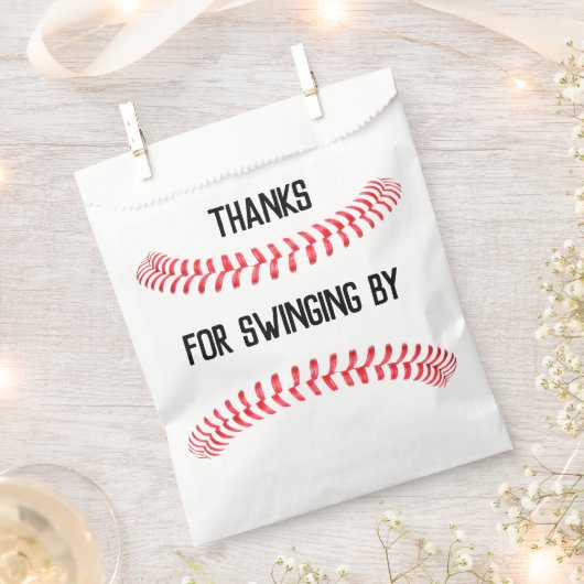 Honkbal verjaardagsfeestje gepersonaliseerd dank u bedankzakje (Geknipt)