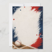 Honkbal verjaardagsfeestje kaart (Achterkant)
