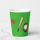 Honkbal Verjaardagsfeestje Papier Cup Papieren Bekers (Achterkant)