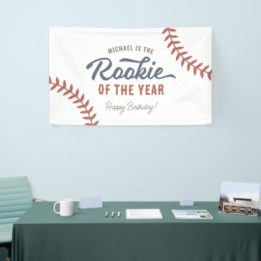 Honkbal Verjaardagsfeestje Rookie van het Jaar Spandoek (Beurs)