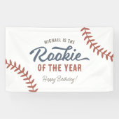Honkbal Verjaardagsfeestje Rookie van het Jaar Spandoek (Horizontaal)