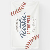 Honkbal Verjaardagsfeestje Rookie van het Jaar Spandoek (Verticaal)