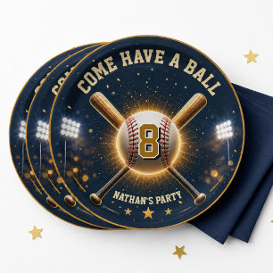 Honkbal verjaardagsfeestje sportthema papieren bordje