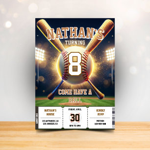 Honkbal verjaardagsfeestje sportthema voor kindere kaart
