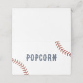 Honkbal Verjaardagsfeestje Voedseletiketten Plaatskaartje (Buitenkant ongevouwen)