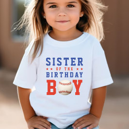 Honkbal Verjaardagsfeestje Zus T-shirt