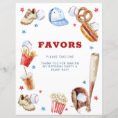 Honkbal Verjaardagsfeestvoorkeurteken (Voorkant)