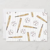 Honkbal verjaardagsfoto dankkaart slagman aan de b bedankkaart (Achterkant)