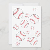 Honkbal verjaardagsfoto kinderen bedankkaart (Achterkant)