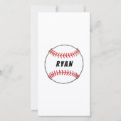 Honkbal Verjaardagsfoto Kinderen Bedankkaart (Achterkant)