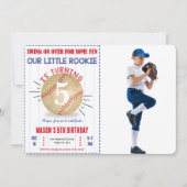 Honkbal verjaardagsfoto uitnodiging (Voorkant)