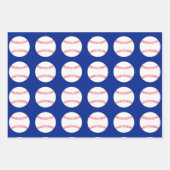 Honkbal verjaardagspartij aangepaste kleuren inpakpapier vel (Voorkant 2)