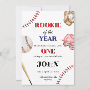 Honkbal Verjaardagsuitnodiging Beste Nieuwe Speler Kaart