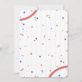 Honkbal verjaardagsuitnodiging kaart (Achterkant)