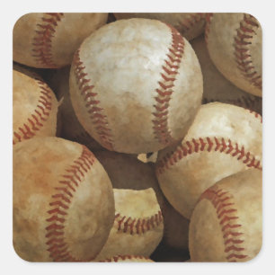 Honkbal Vierkante Sticker