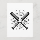 honkbal vintage briefkaart (Voorkant)