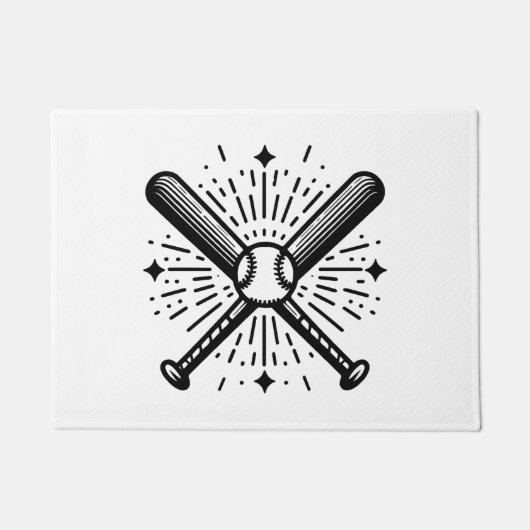 honkbal vintage deurmat (Voorkant)