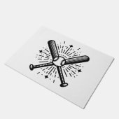 honkbal vintage deurmat (Schuin)