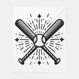 honkbal vintage fleece deken