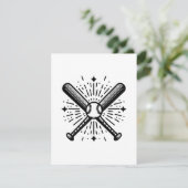 honkbal vintage informatiekaartje (Staand voorkant)