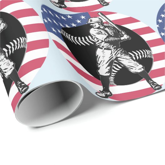 Honkbal: Vintage Inpakpapier (Rol Hoek)