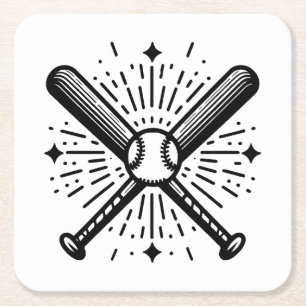 honkbal vintage kartonnen onderzetters