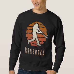 Honkbal Vintage Retro Klassieke Zonsondergang Spor Trui