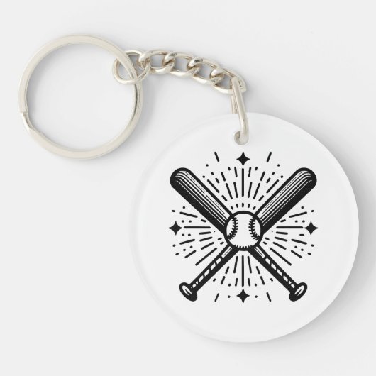 honkbal vintage sleutelhanger (Voorkant)