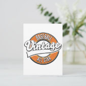 Honkbal vintage stijl logo. briefkaart (Staand voorkant)