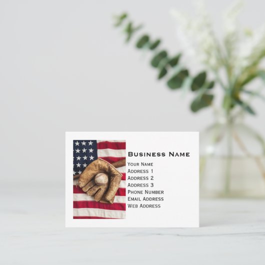  honkbal visitekaartje (Staand voorkant)