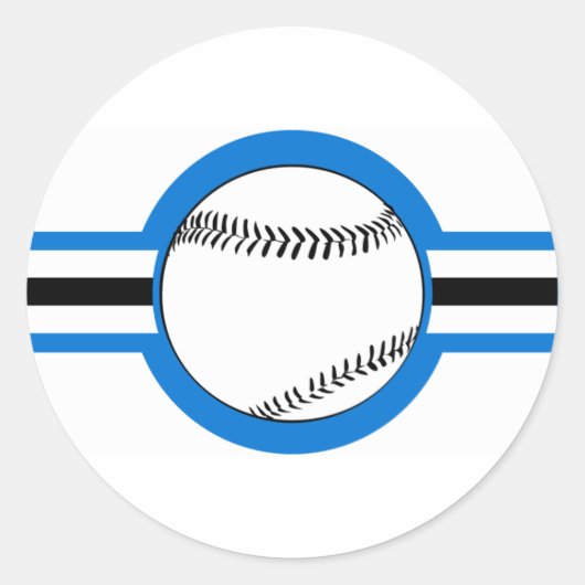 honkbal : vliegster : ronde sticker (Voorkant)