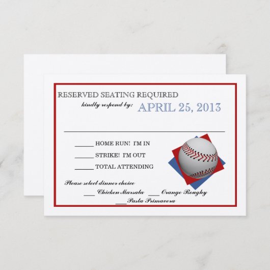 Honkbal voelde papier antwoord (Voorkant / Achterkant)