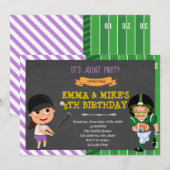 Honkbal voetbal gezamenlijk feest kaart (Voorkant / Achterkant)