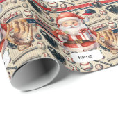 Honkbal voor Kerst met Sinterklaas en Drinken Cadeaupapier (Rol Hoek)