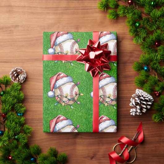 Honkbal voor Kerstmis Cadeaupapier (Feestdagen Geschenken)