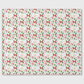 Honkbal voor Kerstmis met kerstmuts  Cadeaupapier (Vlak)