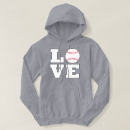Honkbal voor vrouwen LOVE Honkbal Moeder of Fan Sp Hoodie