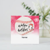 Honkbal warme wensen met pinguïn grappige speler feestdagenkaart (Staand voorkant)