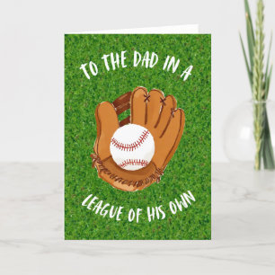 Honkbal Waterverf Vaders Dag Kaart