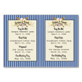 Honkbal Wedding Trading Kaarten (Achterkant)