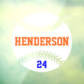 Honkbal Wedstrijd Dag Achterruit Sticker (Vel 3)