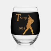 Honkbal Wijnglas Zonder Voet (Achterkant)