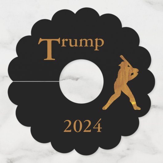 Honkbal Wijnglaslabel (Achterkant)