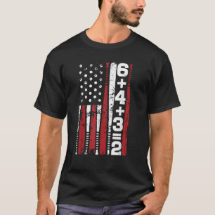 Honkbal Wiskunde 6 4 3 2 T-shirt