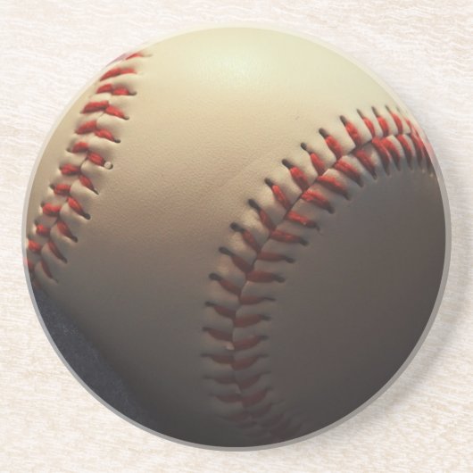 Honkbal Zandsteen Onderzetter (Voorkant)