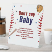 Honkbal Zeg niet Baby Baby shower Spelbord Reclamebord Met Voetstuk (Insitu)