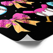 Honkbal Zus Drip Boog Ijs Drip Meisjes Spri Poster (Hoek)