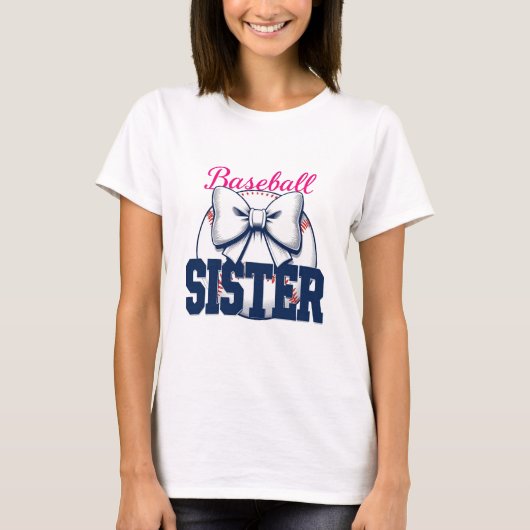 Honkbal Zuster Grappig T-shirt (Voorkant)