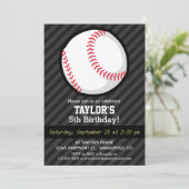 Honkbal; zwarte en donkergrijze strepen kaart (Staand voorkant)