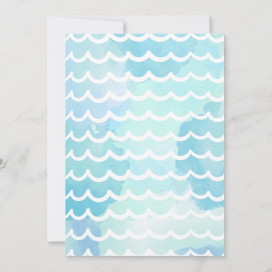 Honkbal Zwembad Party Splish Zwembad Verjaardag Kaart (Achterkant)